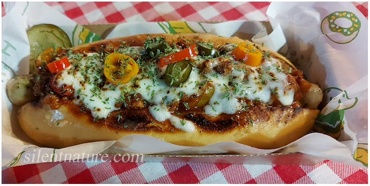 The most delicious chili dog you have ever seen.