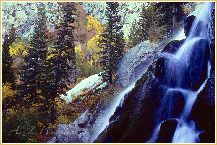 Frankenstein takes a shower in this beautiful falls with a backdrop of fall colors.