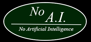 A little seal that says, "No artificial intelligence."